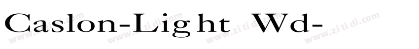 Caslon-Light Wd字体转换